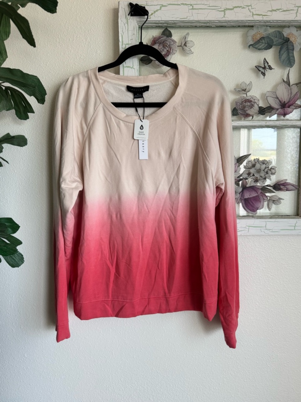 Sanctuary Soft Beige Crewneck SweatshirT NWT Size xl